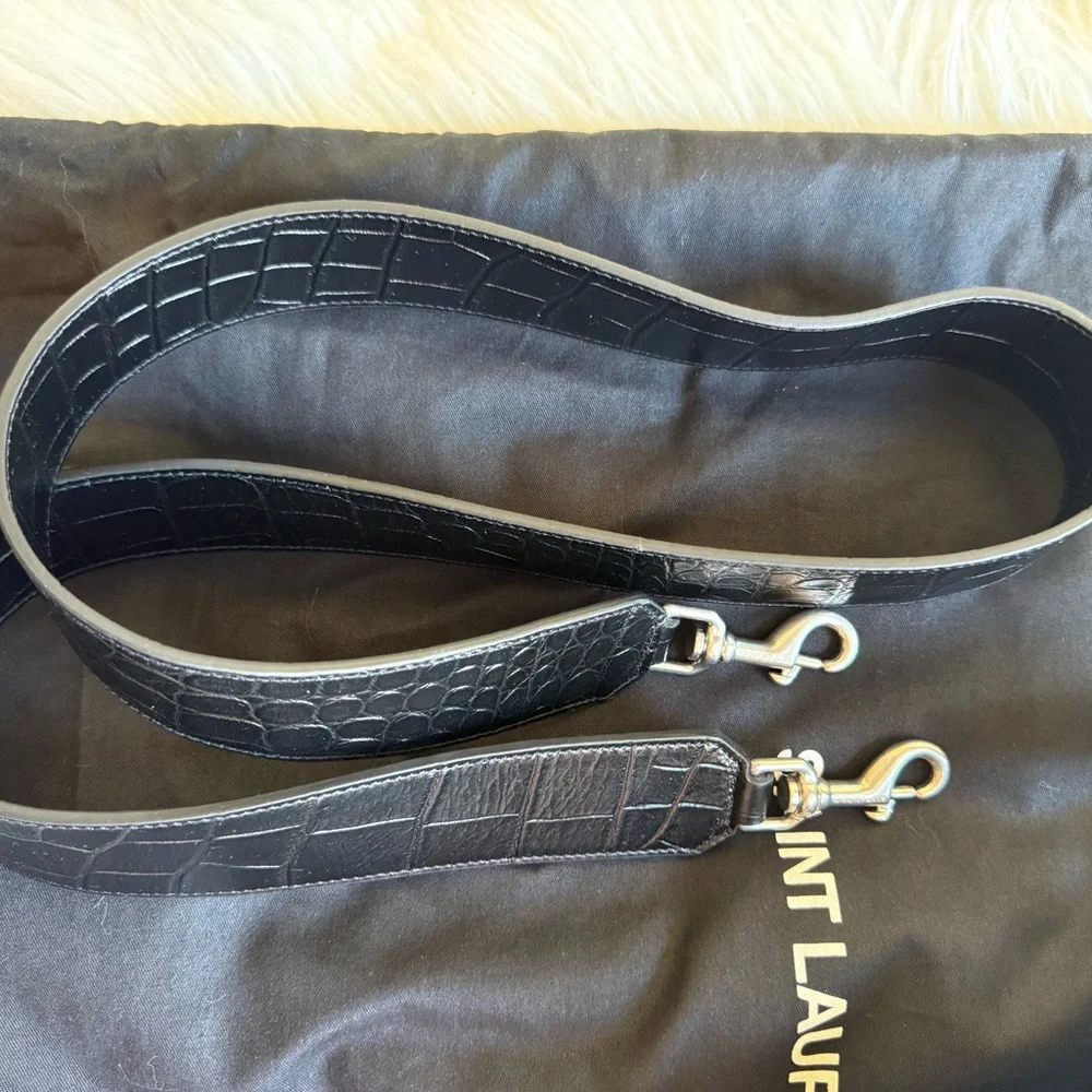 Saint Laurent (YSL)  Item: Embossed Leather Briefcase / Business Bag
